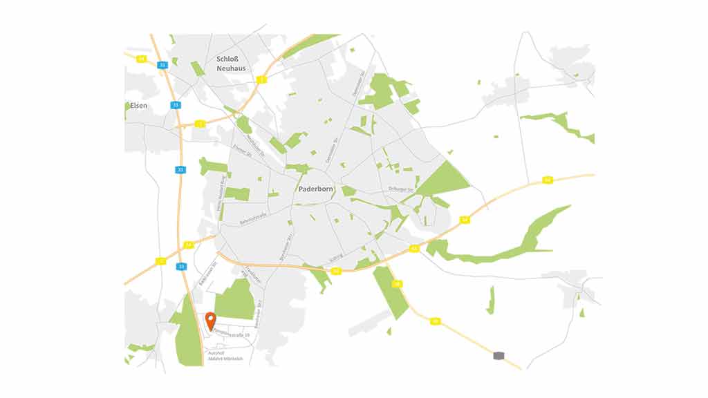 ecoprotec-Pamlonastrasse-Paderborn ecoprotec GmbH Paderborn Karte Grafik Anfahrt Standort