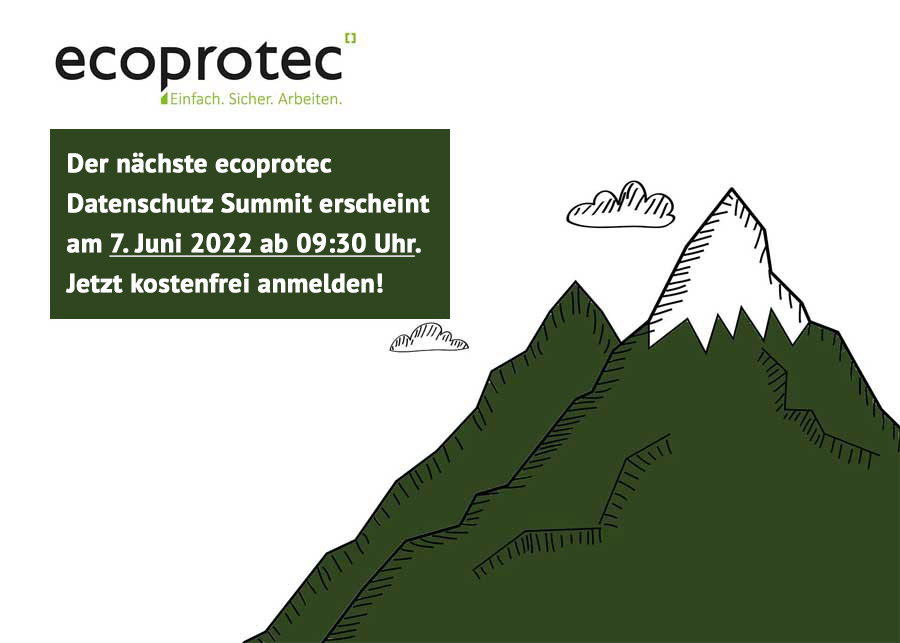 ecoprotec Datenschutz Summit am 7. Juni 2022 Anmeldung