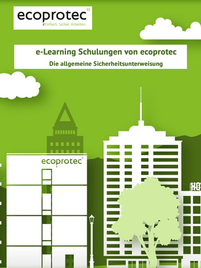 allgemeine Sicherheitsunterweisung Arbeitssicherheit e-Leaning ecoprotec Preview Image