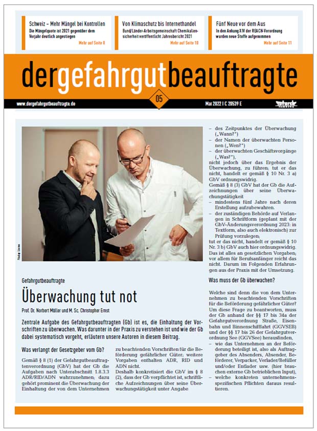 Fachmagazin der gefahrgutbeauftragte