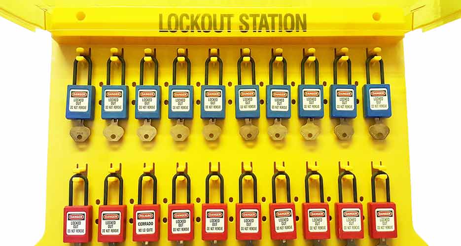 Lockout/Tagout Station für die sichere Instandhaltung von Maschinen und Anlagen