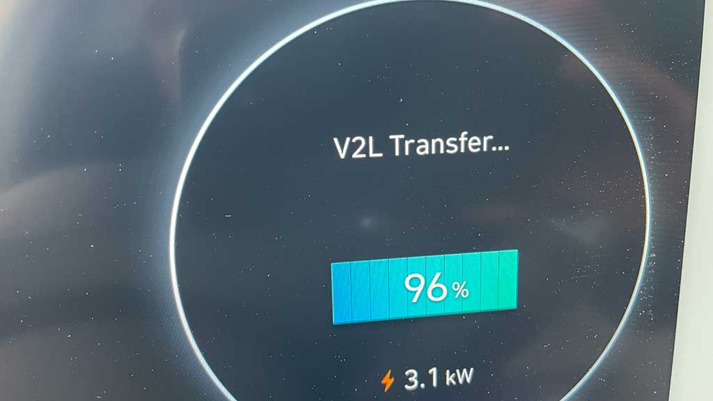 V2L Transfer für den Strombetrieb