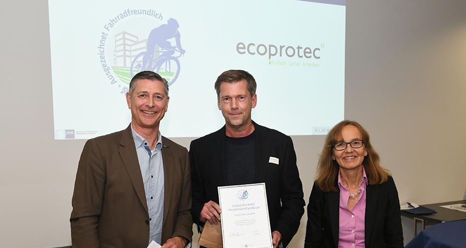Fahrradfreundliches Unternehmen ecoprotec Paderborn