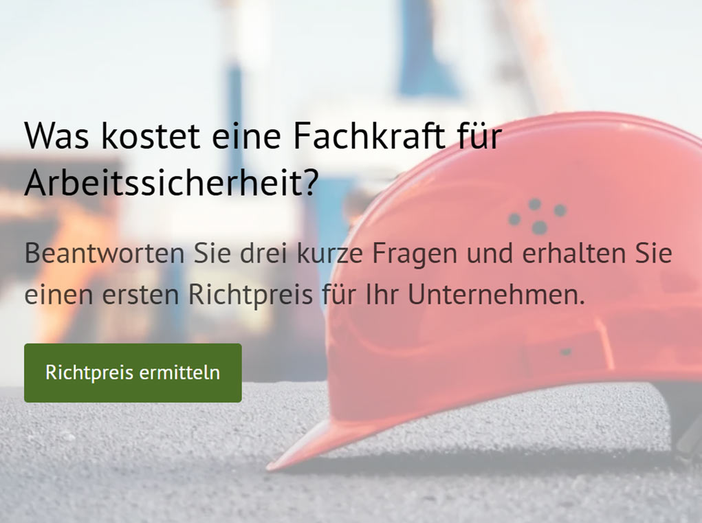 Ermitteln Sie die KOsten einer externen Sifa mit dem ecoprotec Richtpreiskalkulator