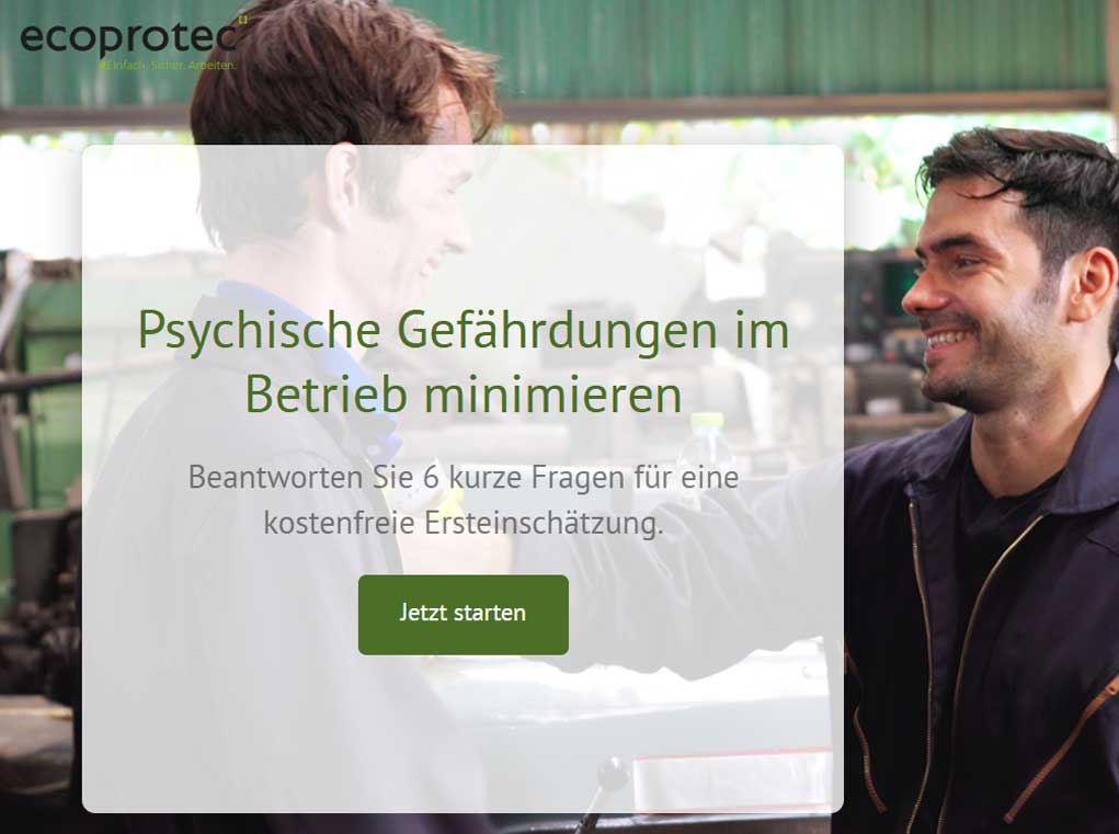 Psychische Gefährdungsbeurteilung Arbeitssicherheit ecoprotec PHIT